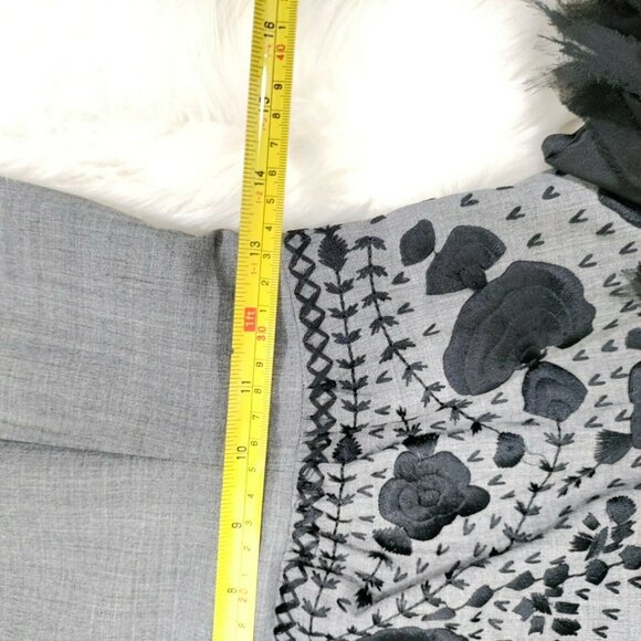 Philosophy Di Alberta Feretti Embroidered made in Italy Fluttery Sleeve Wool Dre - Picture 9 of 15